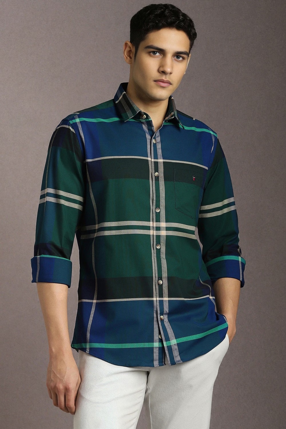 Men Multi Check Full Sleeves Casual Shirt-Multi