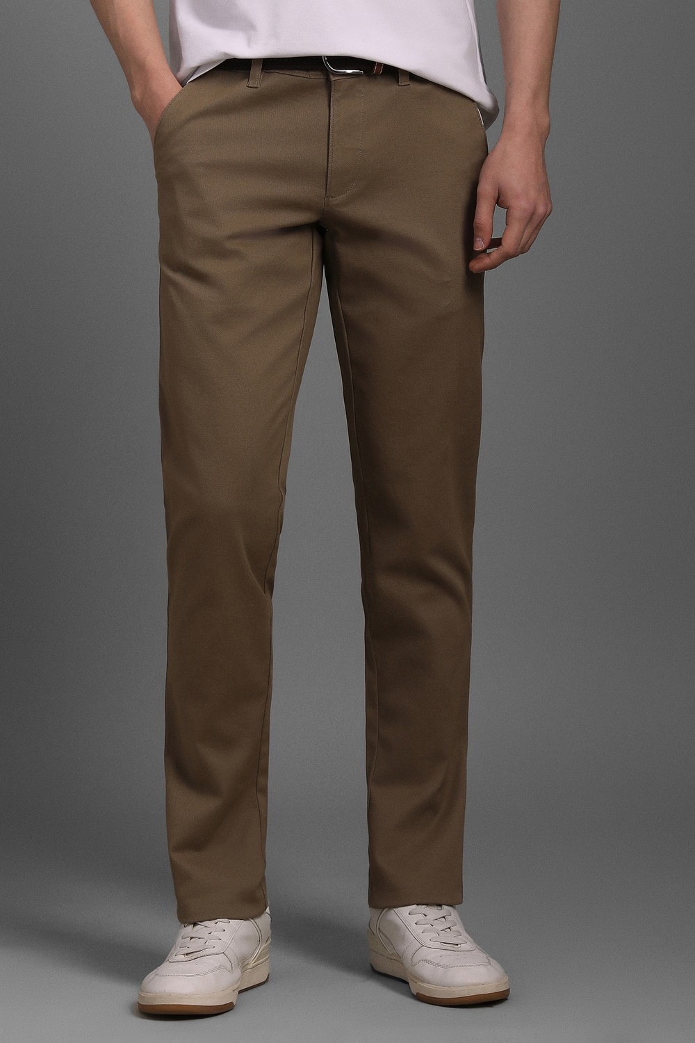 Men Khaki Textured Flat Front Casual Trousers-Khaki 1 33224-men-khaki-textured-flat-front-casual-trousers-khaki-1.jpg