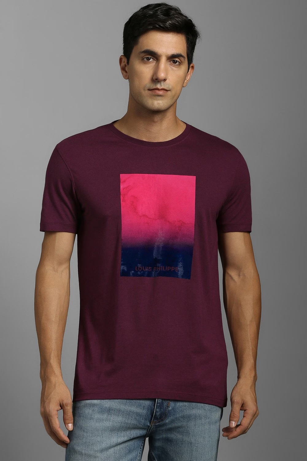 Men Purple Graphic Print Crew Neck T-shirt-Purple 1 33246-men-purple-graphic-print-crew-neck-t-shirt-purple-1.jpg