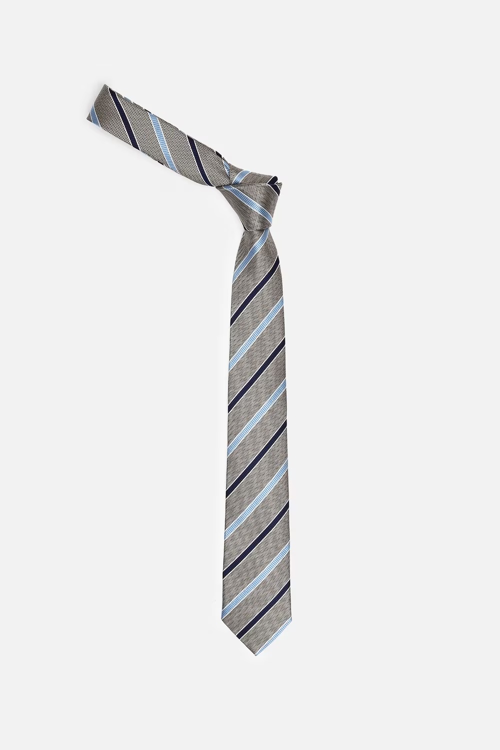 Men Beige Embroidered Tie-Beige