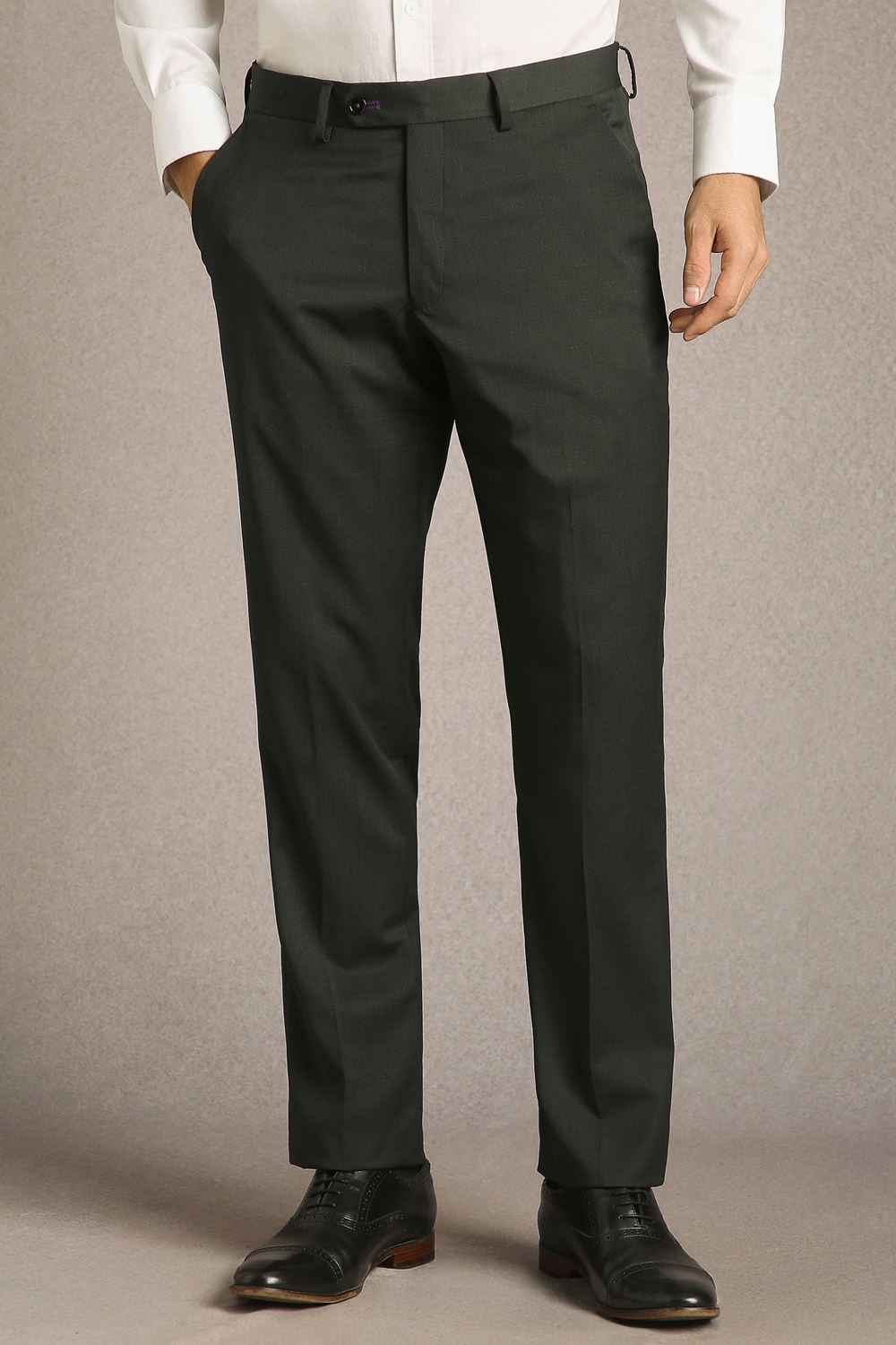 Men Green Textured Flat Front Formal Trousers-Green 1 33334-men-green-textured-flat-front-formal-trousers-green-1.jpg