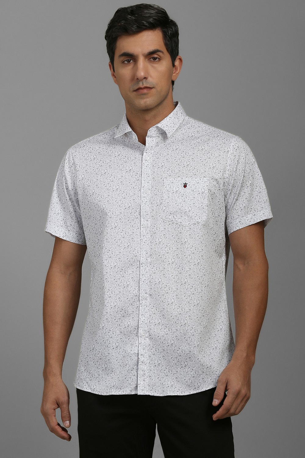 Men White Slim Fit Print Half Sleeves Casual Shirt-White 1 34271-men-white-slim-fit-print-half-sleeves-casual-shirt-white-1.jpg