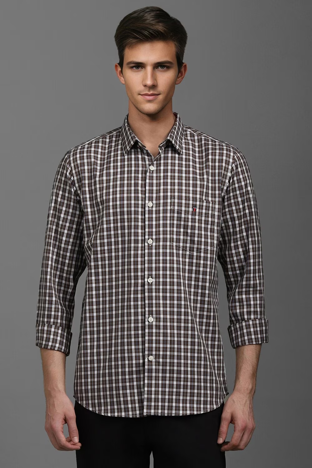 Men Multi Super Slim Fit Check Full Sleeves Casual Shirt-Multi