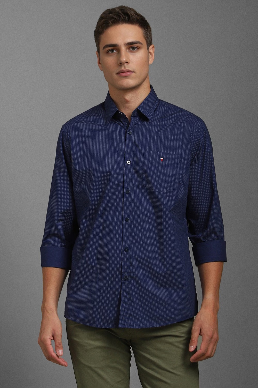 Men Navy Slim Fit Dots Full Sleeves Casual Shirt-Navy 1 36428-men-navy-slim-fit-dots-full-sleeves-casual-shirt-navy-1.jpg