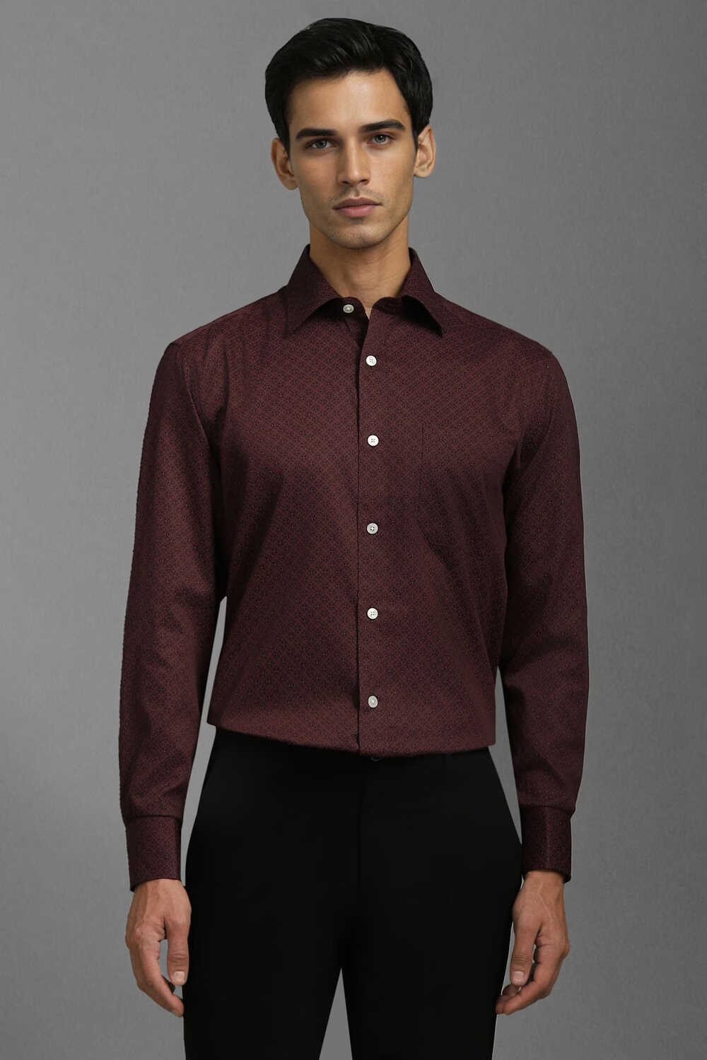 Men Brown Classic Fit Print Full Sleeves Formal Shirt-Brown 1 36570-men-brown-classic-fit-print-full-sleeves-formal-shirt-brown-1.jpg