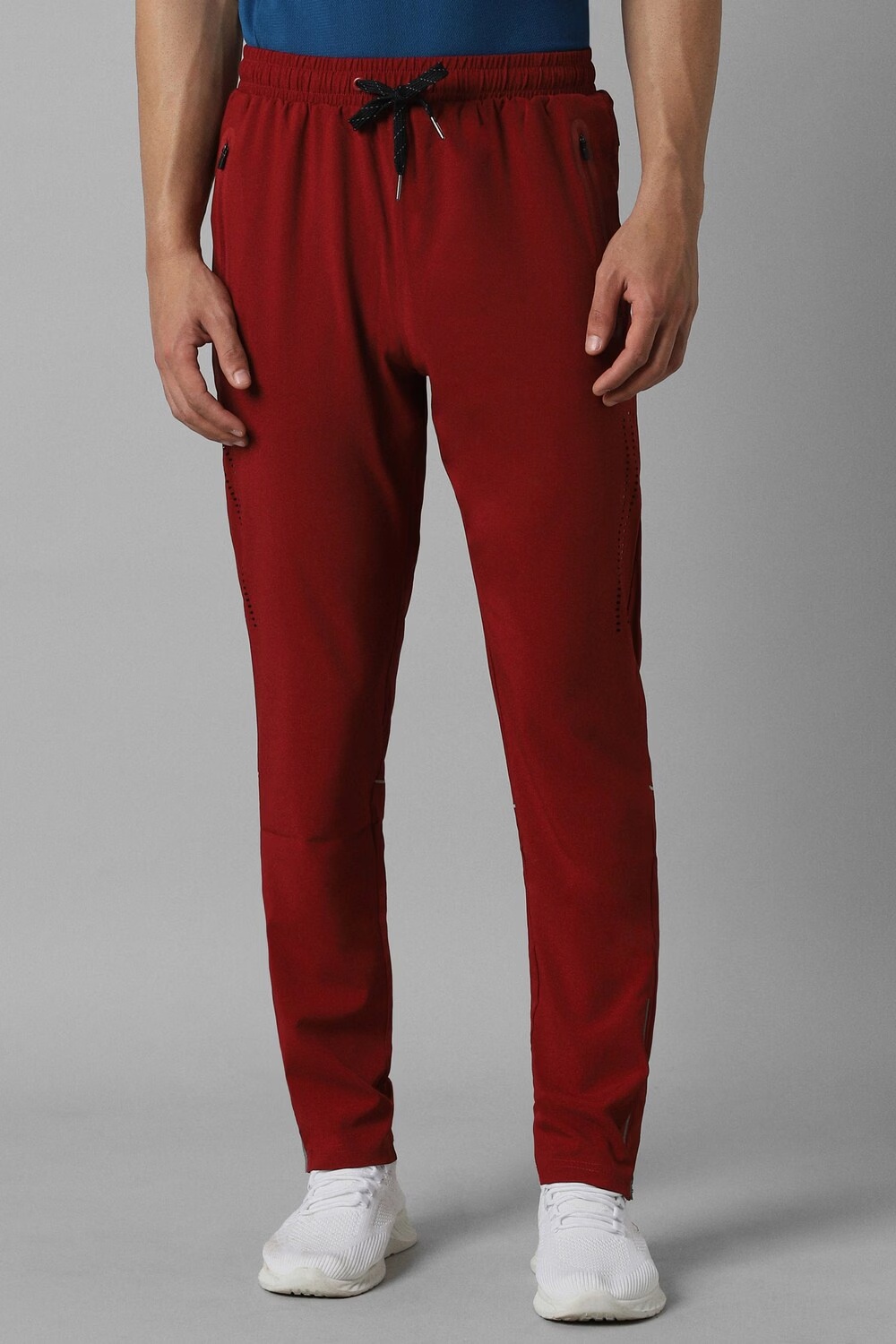 Men Red Solid Casual Track Pants-Red