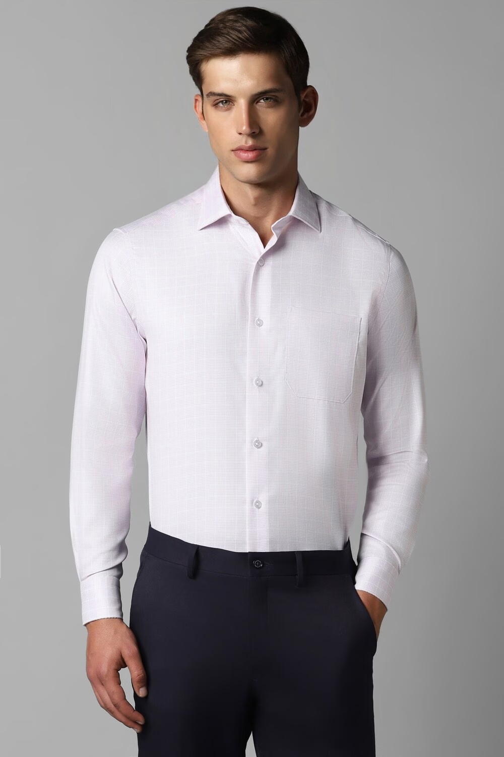 Men White Classic Fit Check Full Sleeves Formal Shirt-White 1 37185-men-white-classic-fit-check-full-sleeves-formal-shirt-white-1.jpg