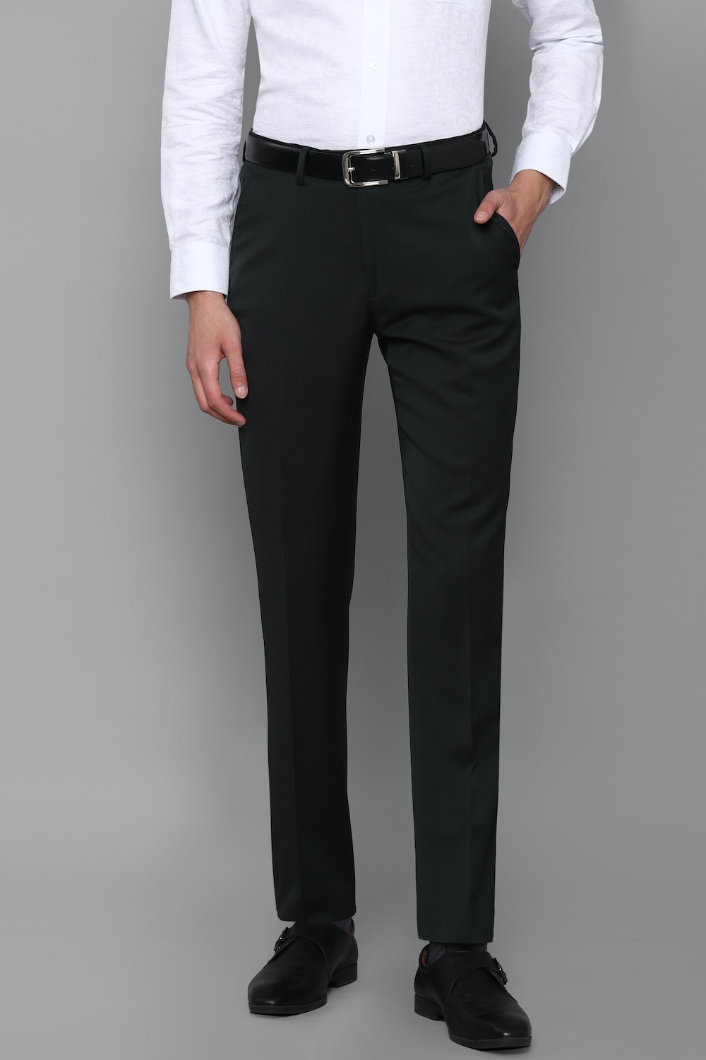 Men Black Slim Fit Solid Flat Front Formal Trousers-Black 1 37644-men-black-slim-fit-solid-flat-front-formal-trousers-black-1.jpg
