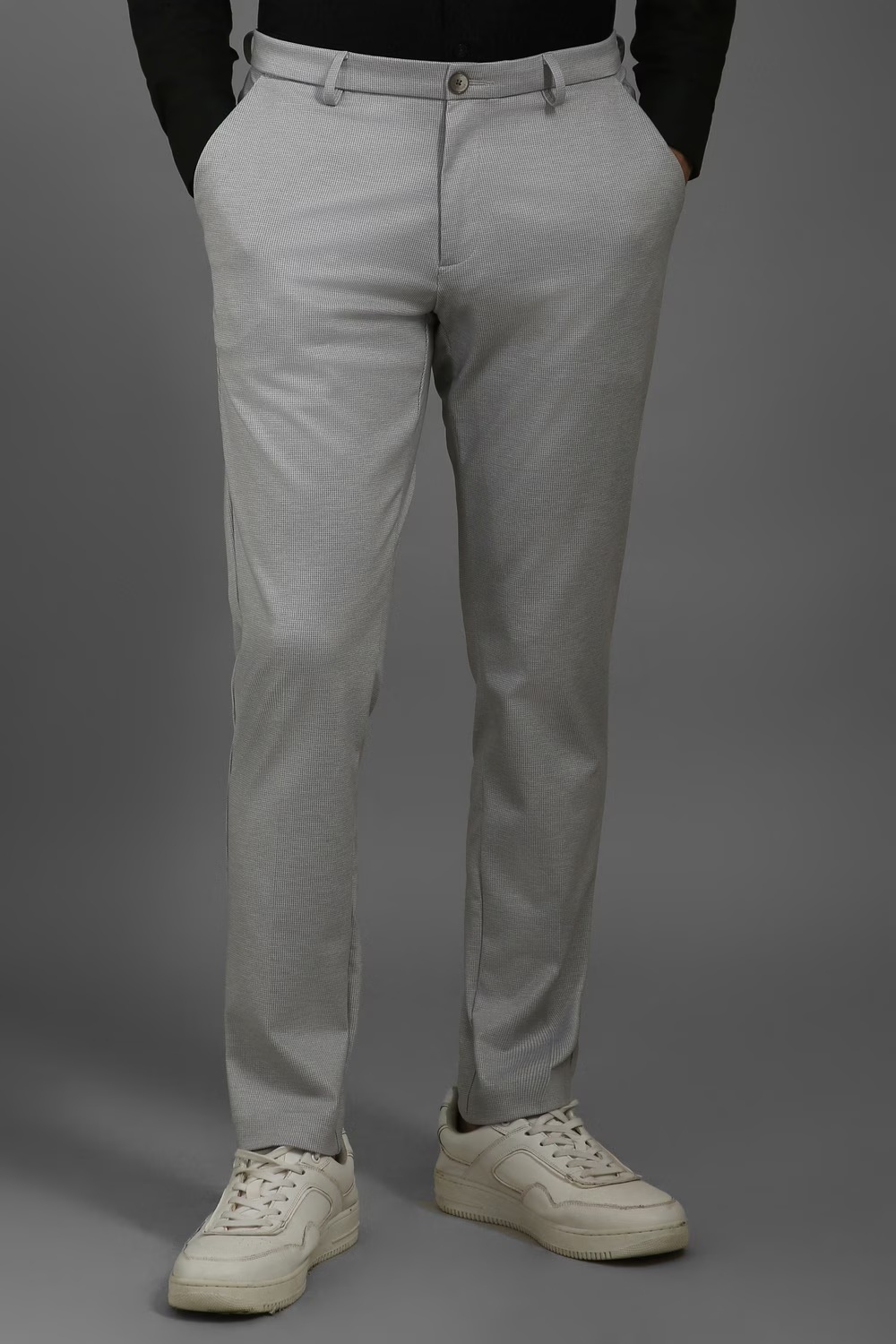 Men Grey Contemporary Fit Print Flat Front Casual Trousers-Grey 1 38280-men-grey-contemporary-fit-print-flat-front-casual-trousers-grey-1.jpg