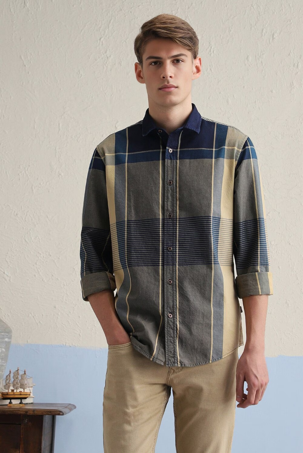 Men Multi Slim Fit Print Full Sleeves Casual Shirt-Multi
