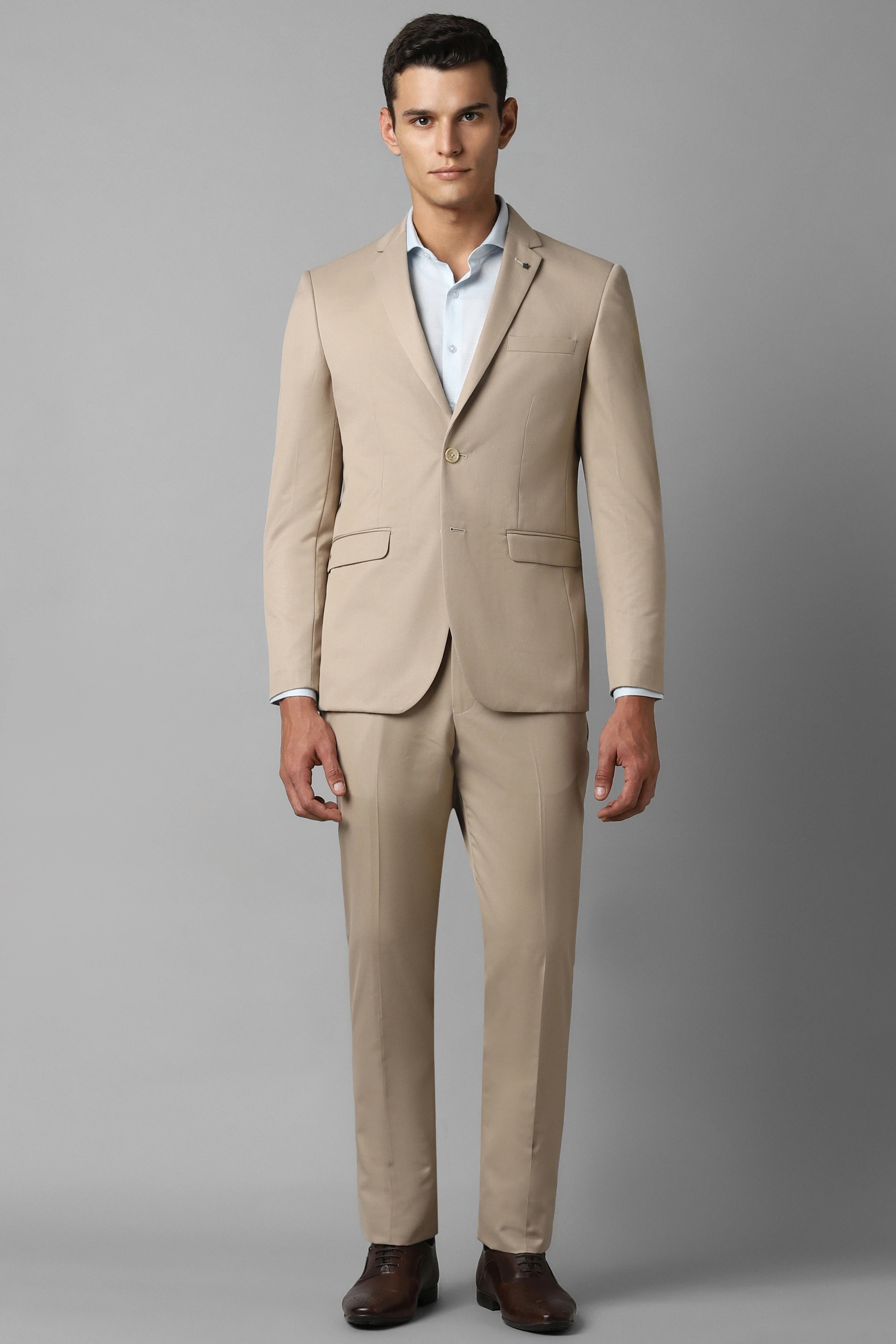 Men Khaki Slim Fit Solid Formal Two Piece Suit-Khaki 1 40362-men-khaki-slim-fit-solid-formal-two-piece-suit-khaki-1.webp