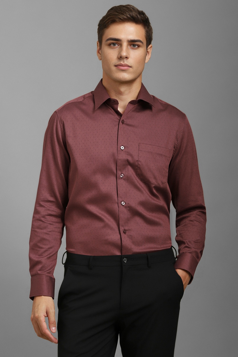 Men Maroon Classic Fit Textured Full Sleeves Formal Shirt-Maroon 1 40390-men-maroon-classic-fit-textured-full-sleeves-formal-shirt-maroon-1.jpg