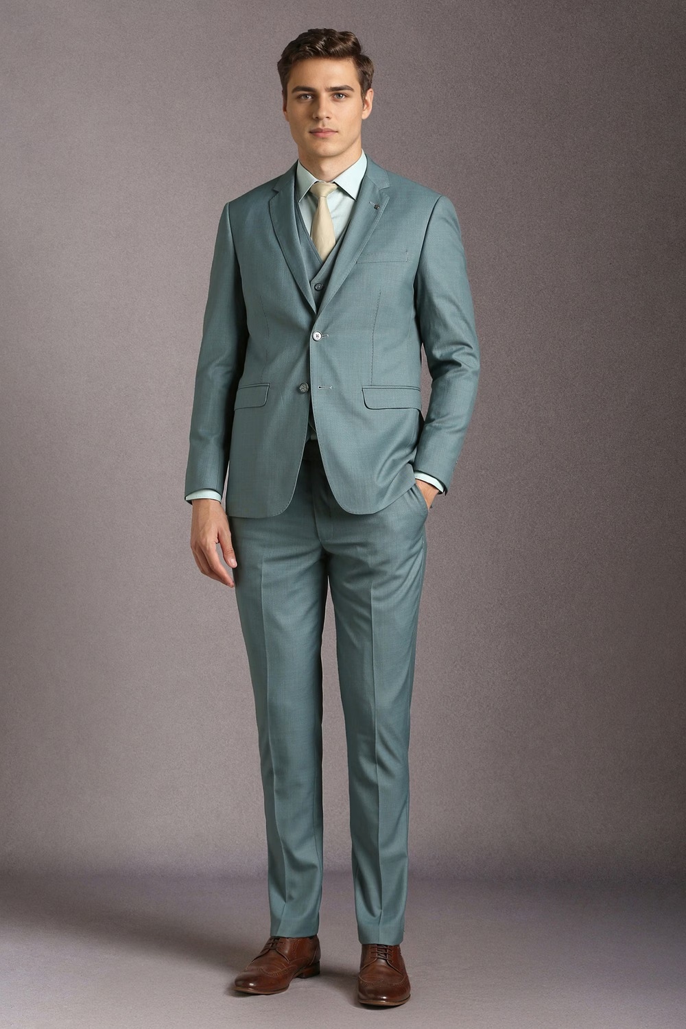 Men Light Blue Textured Formal Three Piece Suit-Light Blue 1 40496-men-light-blue-textured-formal-three-piece-suit-light-blue-1.jpg