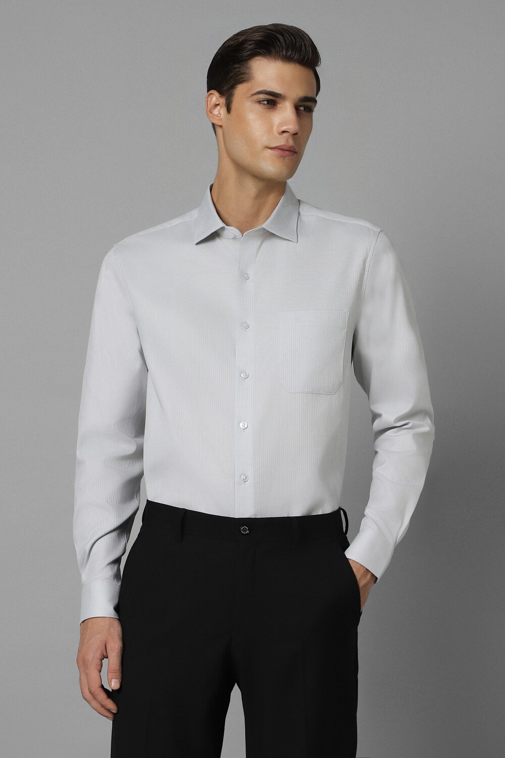 Men Grey Slim Fit Stripe Full Sleeves Formal Shirt-Grey 1 4051-men-grey-slim-fit-stripe-full-sleeves-formal-shirt-grey-1.jpg