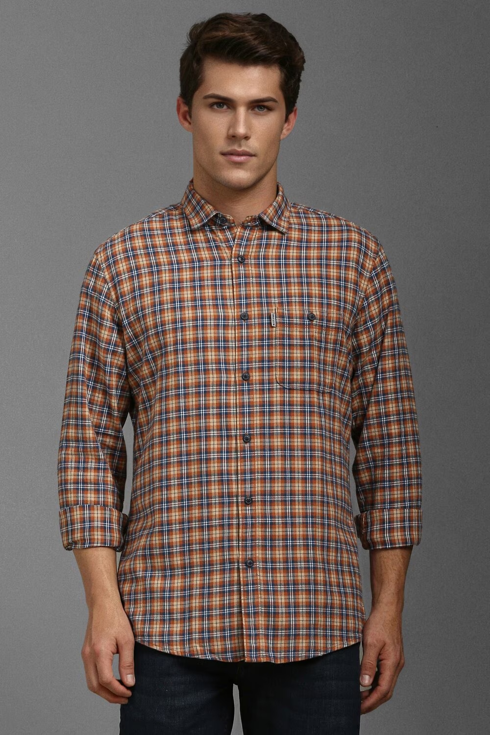 Men Multi Slim Fit Check Full Sleeves Casual Shirt-Multi