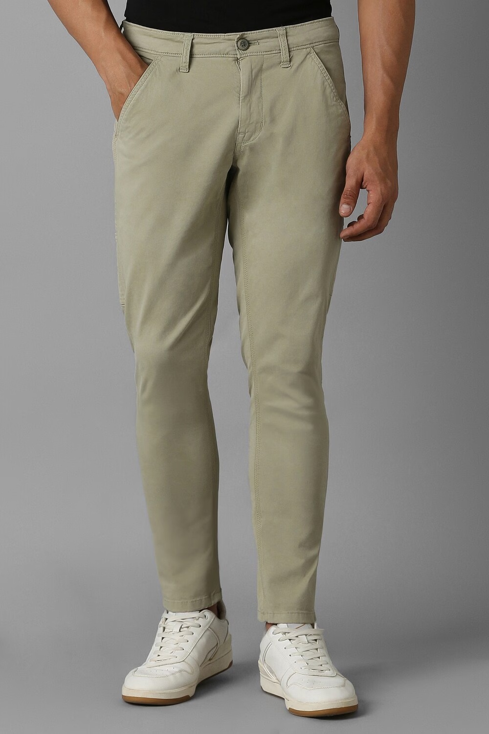 Men Olive Contemporary Fit Solid Flat Front Casual Trousers-Olive 1 41896-men-olive-contemporary-fit-solid-flat-front-casual-trousers-olive-1.jpg