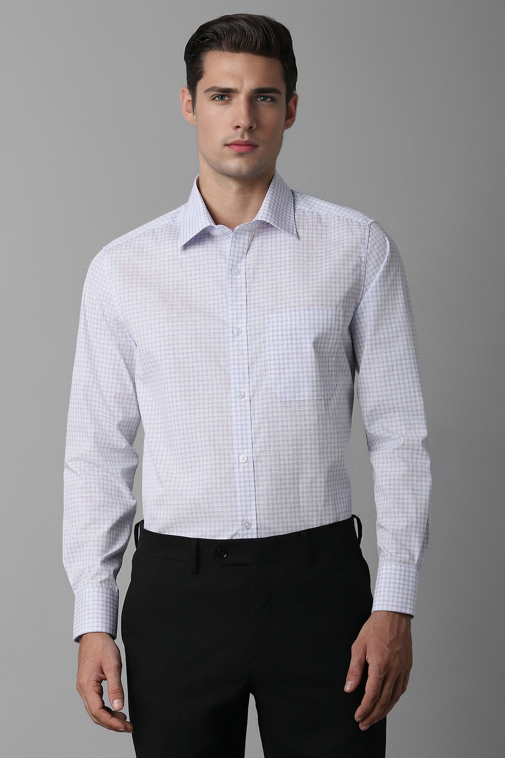 Men White Check Full Sleeves Formal Shirt-White 1 42003-men-white-check-full-sleeves-formal-shirt-white-1.jpg