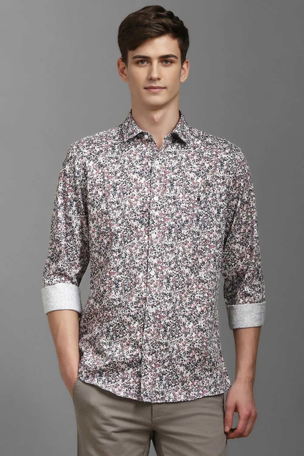Men Multi Slim Fit Print Full Sleeves Casual Shirt-Multi