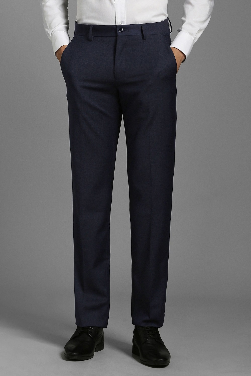 Men Navy Textured Flat Front Formal Trousers-Navy 1 42500-men-navy-textured-flat-front-formal-trousers-navy-1.jpg