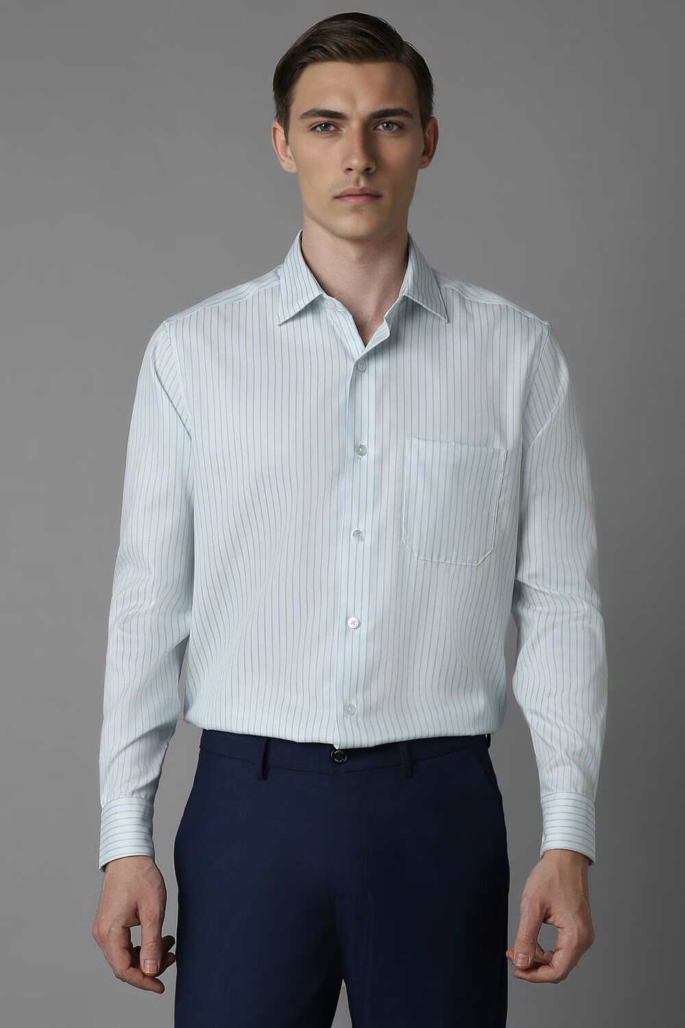 Men Green Classic Fit Stripe Full Sleeves Formal Shirt-Green 1 42587-men-green-classic-fit-stripe-full-sleeves-formal-shirt-green-1.jpg