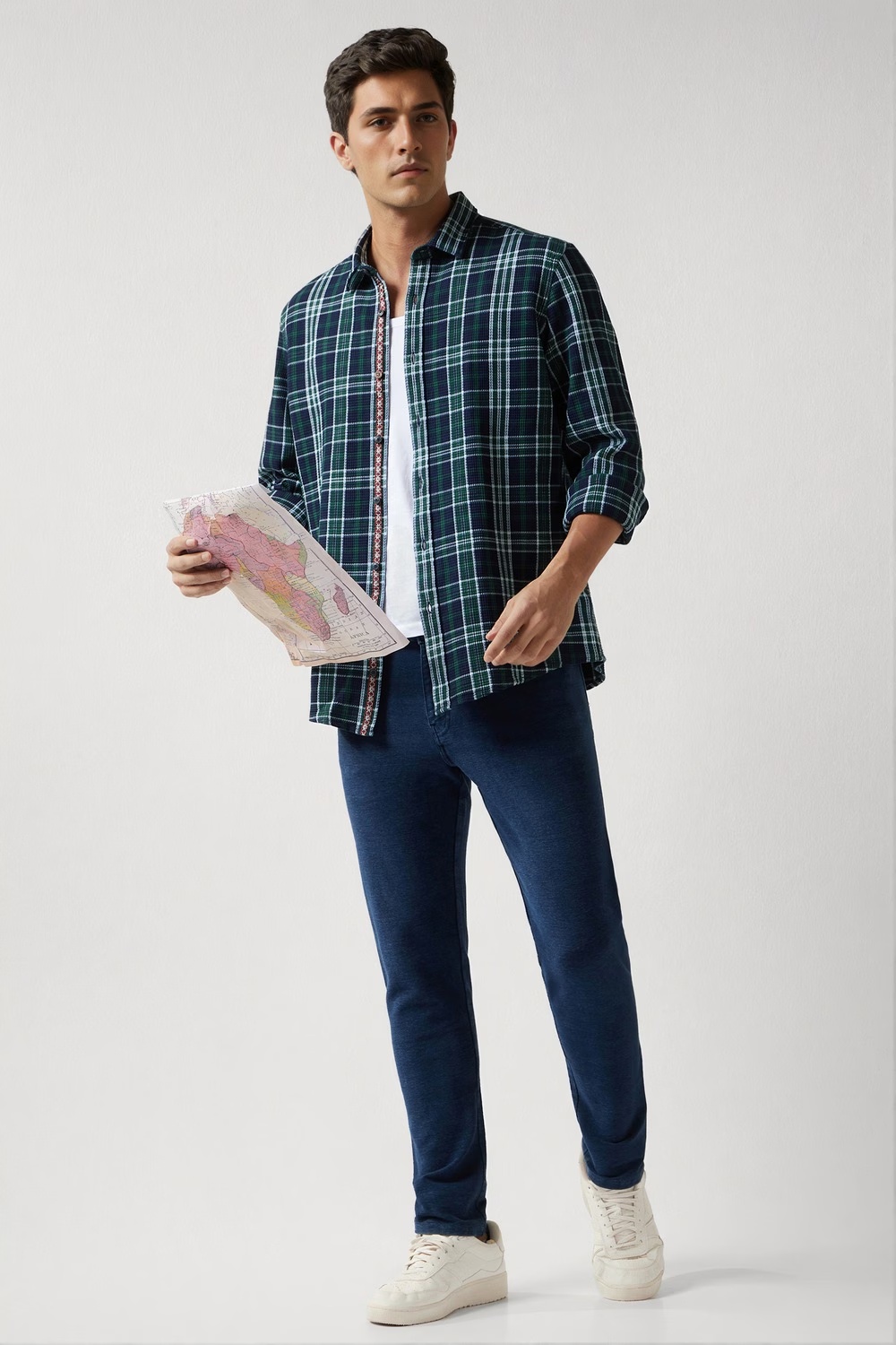 43274-men-navy-slim-fit-check-full-sleeves-casual-shirt-navy-1.webp
