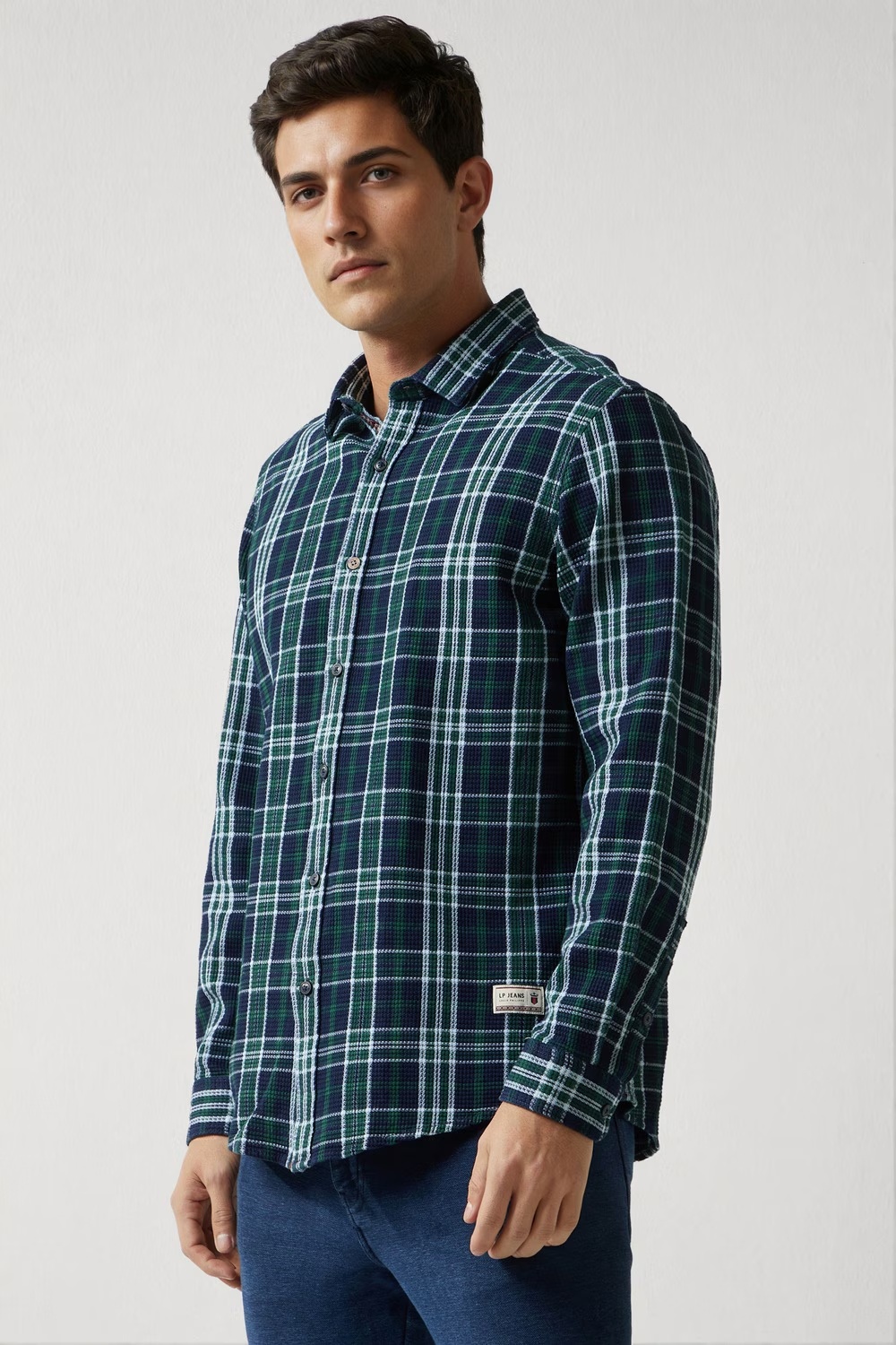 43274-men-navy-slim-fit-check-full-sleeves-casual-shirt-navy-1.webp