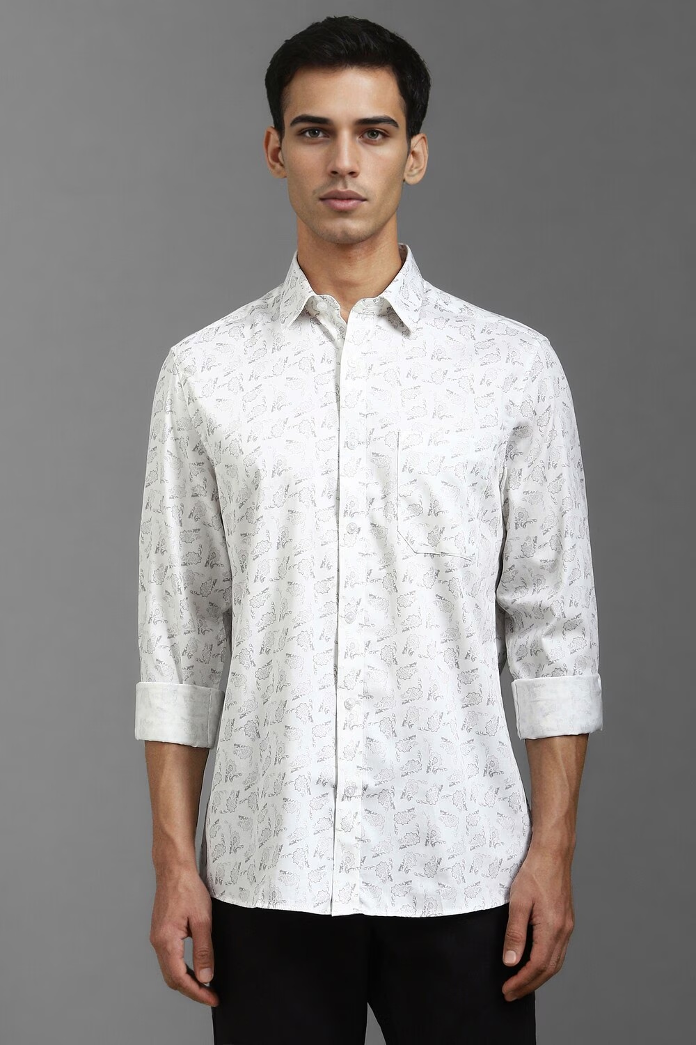 Men White Classic Fit Print Full Sleeves Formal Shirt-White 1 44099-men-white-classic-fit-print-full-sleeves-formal-shirt-white-1.jpg