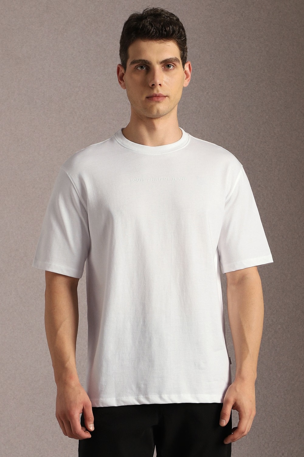 Men White Solid Crew Neck T-shirt-White 1 44448-men-white-solid-crew-neck-t-shirt-white-1.jpg