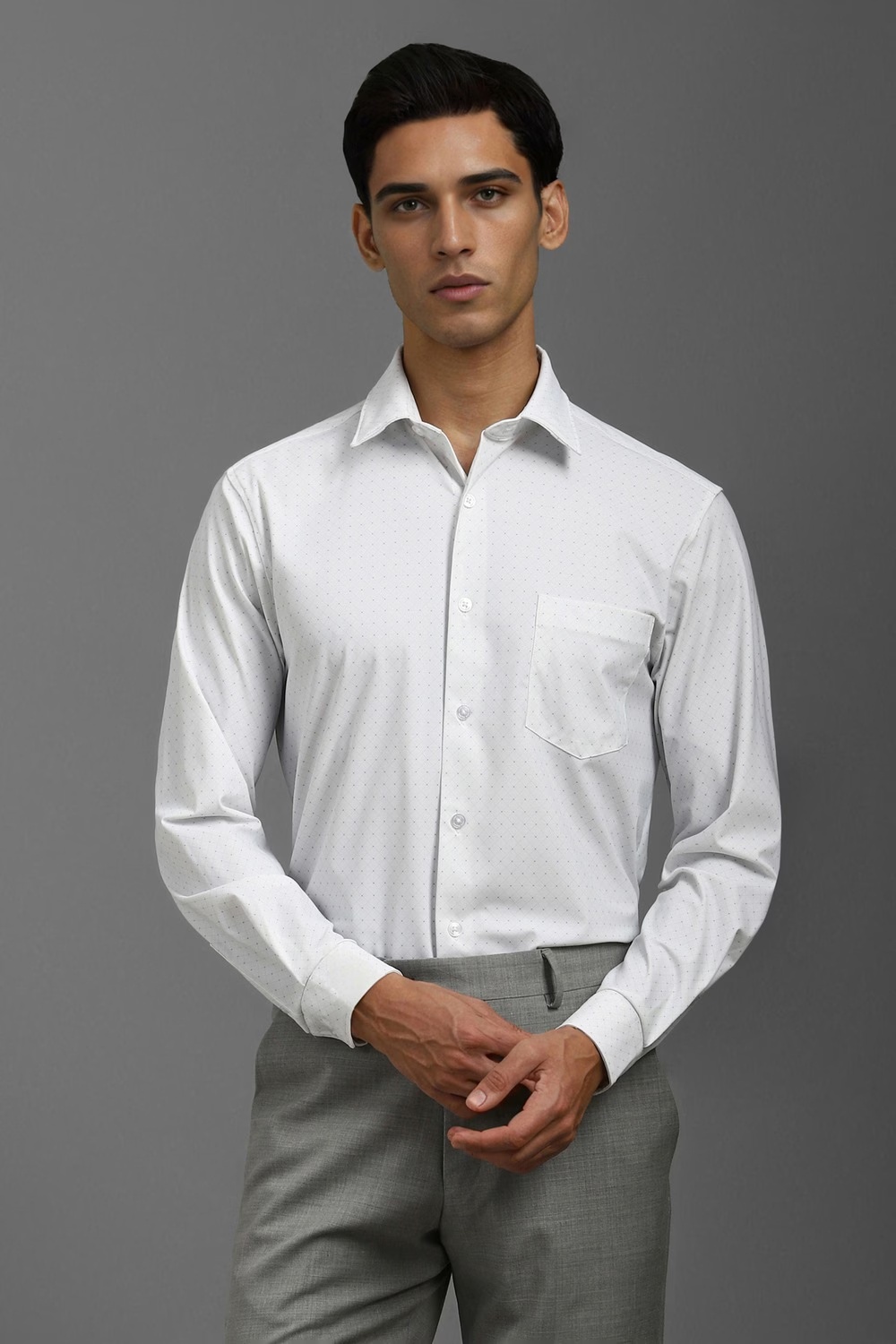 Men White Slim Fit Check Full Sleeves Formal Shirt-White 1 4452-men-white-slim-fit-check-full-sleeves-formal-shirt-white-1.jpg