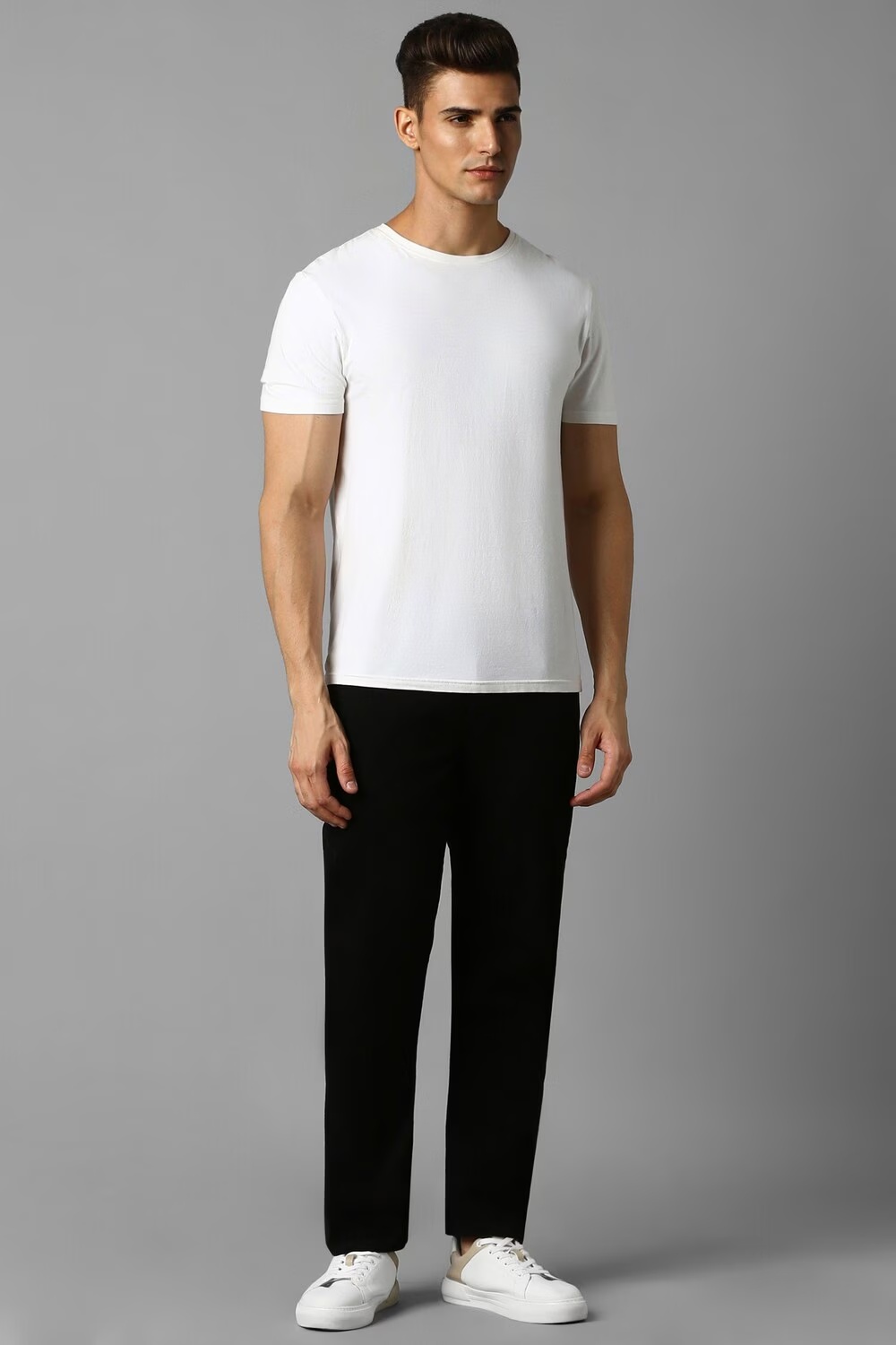 Men Black Dark Slim Fit Jeans-Black