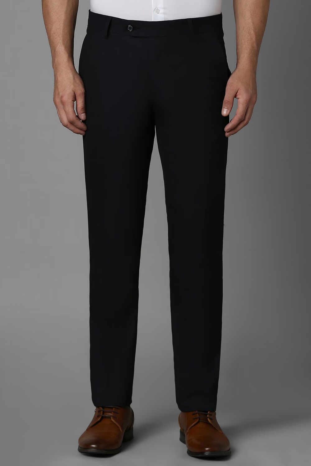 Men Black Super Slim Fit Textured Flat Front Formal Trousers-Black 1 45340-men-black-super-slim-fit-textured-flat-front-formal-trousers-black-1.jpg