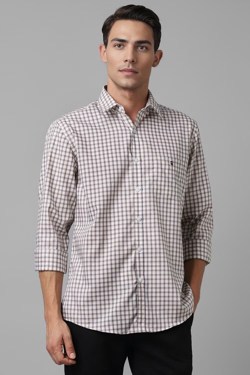Men Multi Slim Fit Check Full Sleeves Casual Shirt-Multi