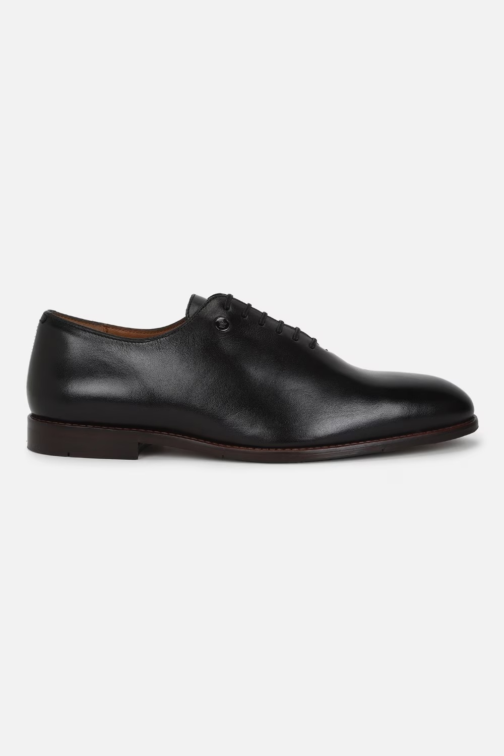 Men Classic Oxford Leather Black Lace Up Shoes-Black