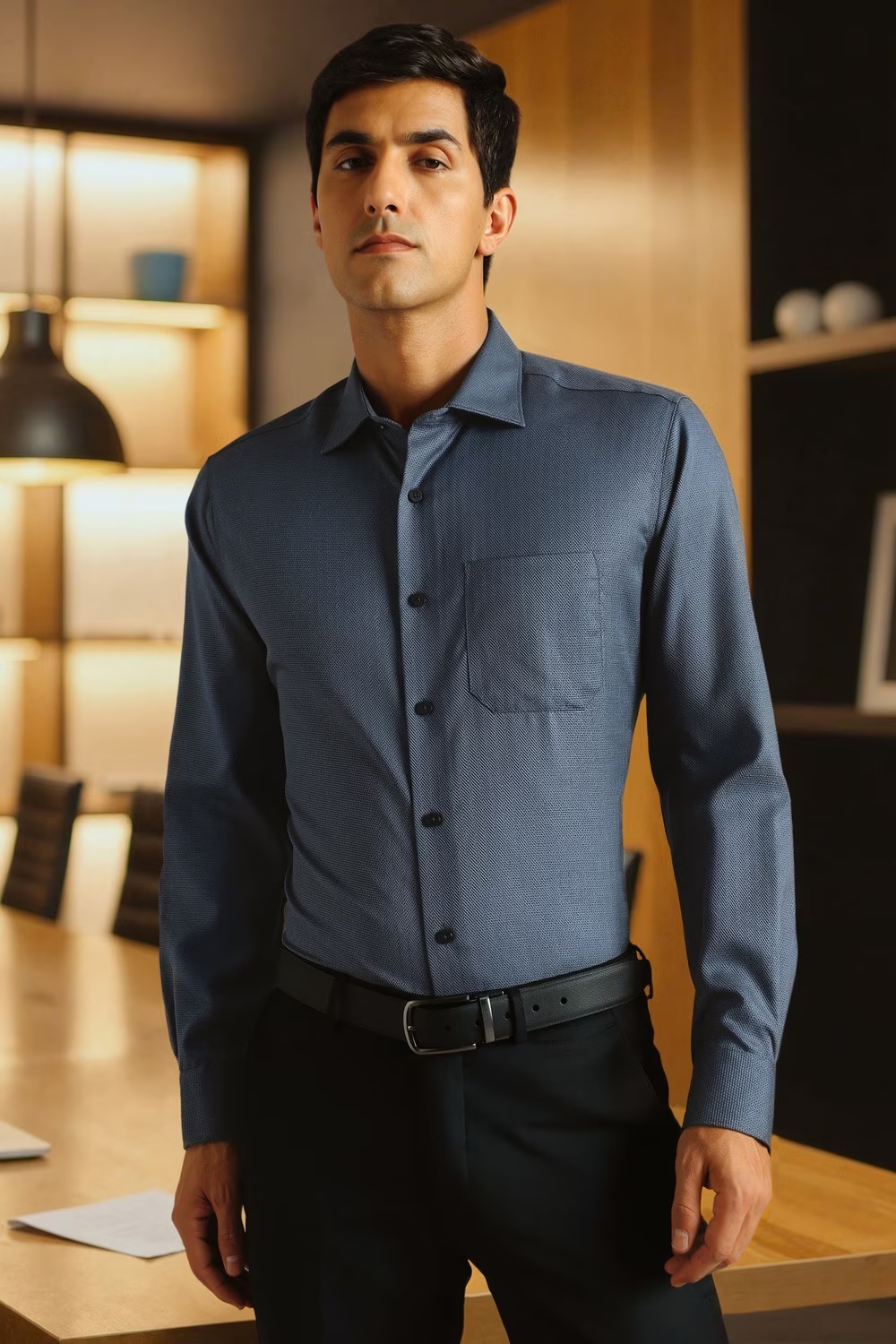 Men Grey Textured Full Sleeves Formal Shirt-Grey 1 46221-men-grey-textured-full-sleeves-formal-shirt-grey-1.jpg