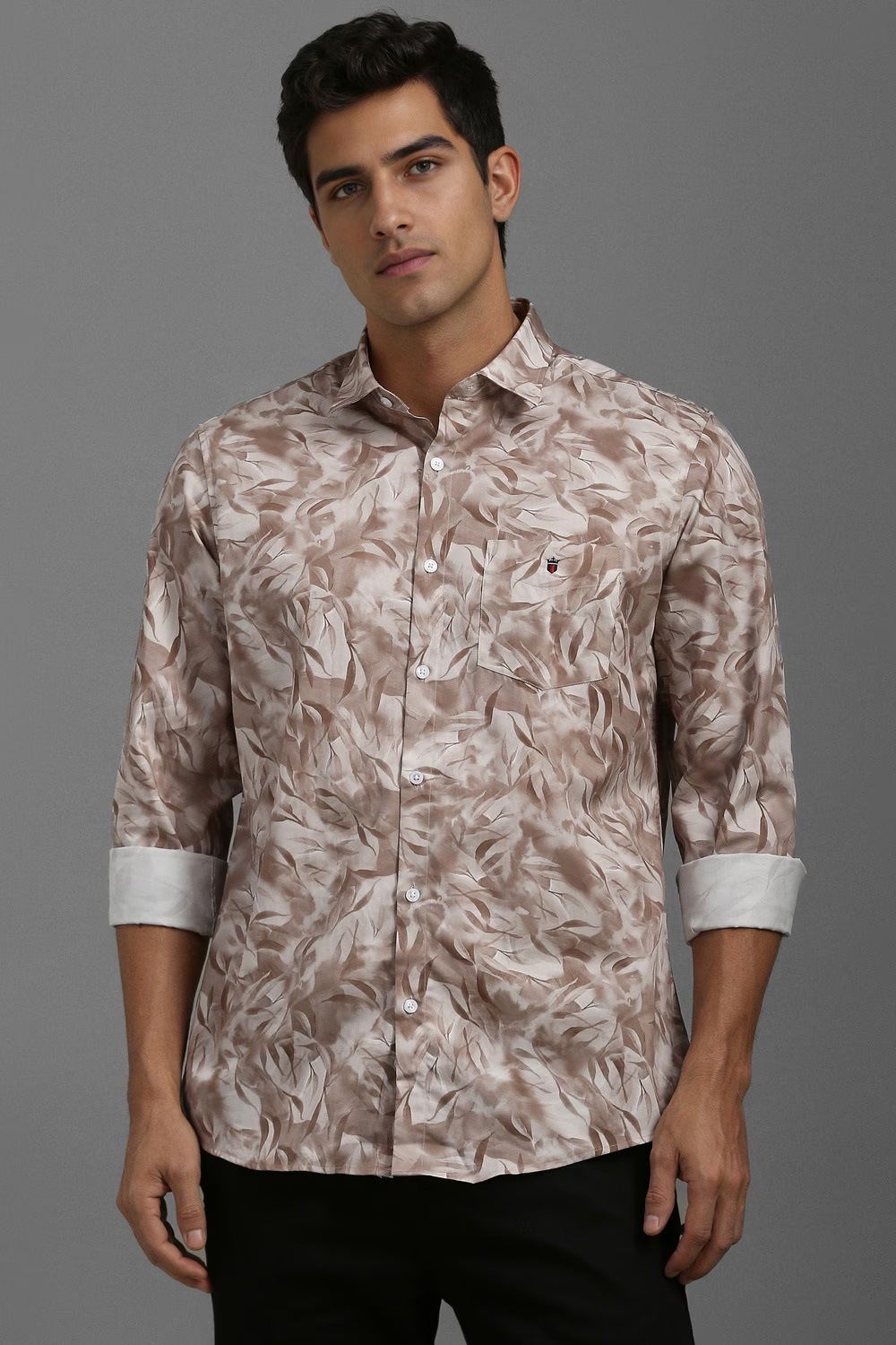 Men Brown Slim Fit Print Full Sleeves Casual Shirt-Brown 1 46255-men-brown-slim-fit-print-full-sleeves-casual-shirt-brown-1.jpg