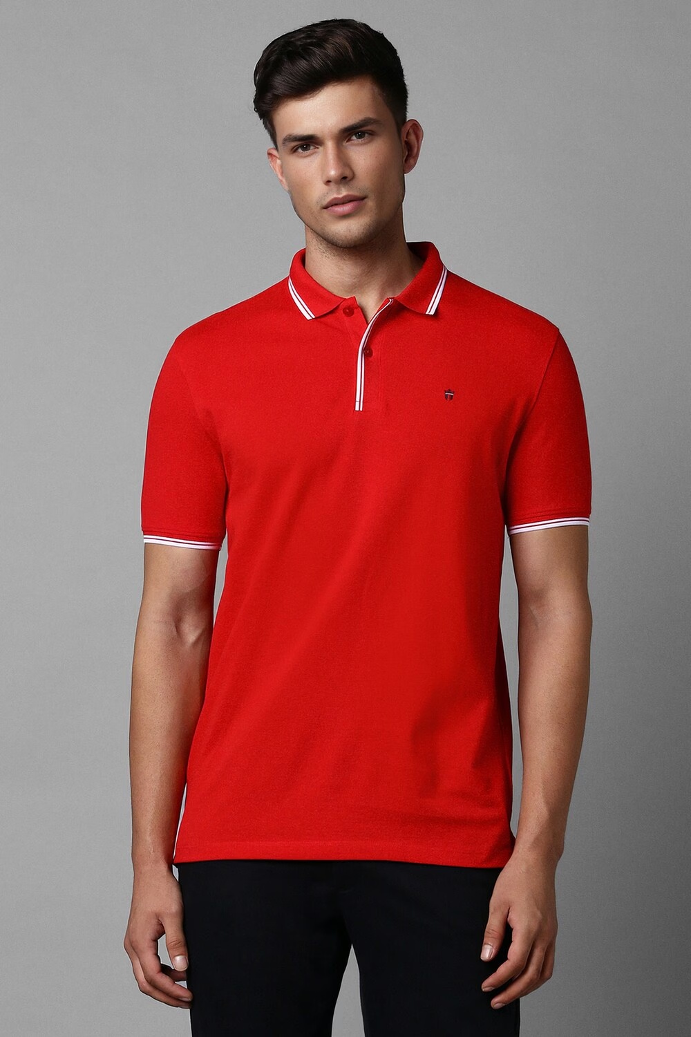 Men Red Solid Polo Neck T-shirt-Red 1 46406-men-red-solid-polo-neck-t-shirt-red-1.jpg