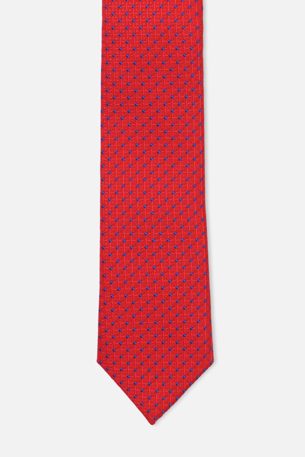 Men Red Print Tie-Red