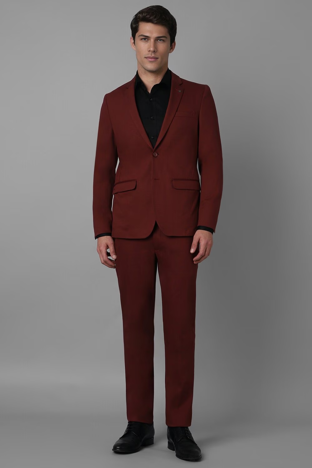Men Maroon Slim Fit Solid Formal Two Piece Suit-Maroon 1 46983-men-maroon-slim-fit-solid-formal-two-piece-suit-maroon-1.jpg