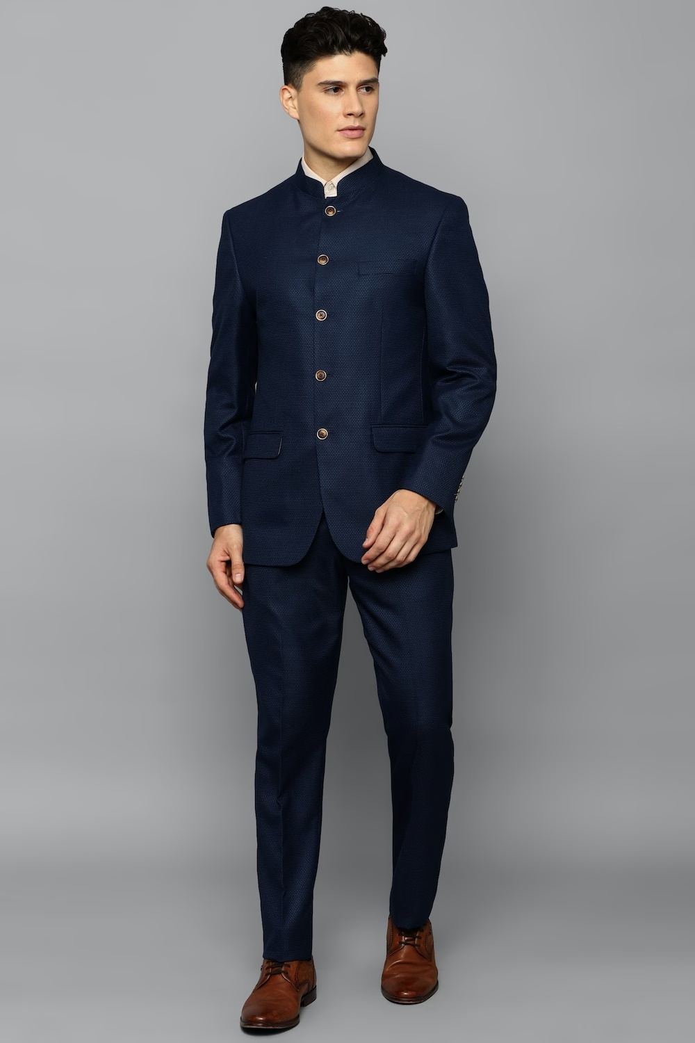Men Navy Regular Fit Textured Party Two Piece Suit-Navy 1 47012-men-navy-regular-fit-textured-party-two-piece-suit-navy-1.jpg