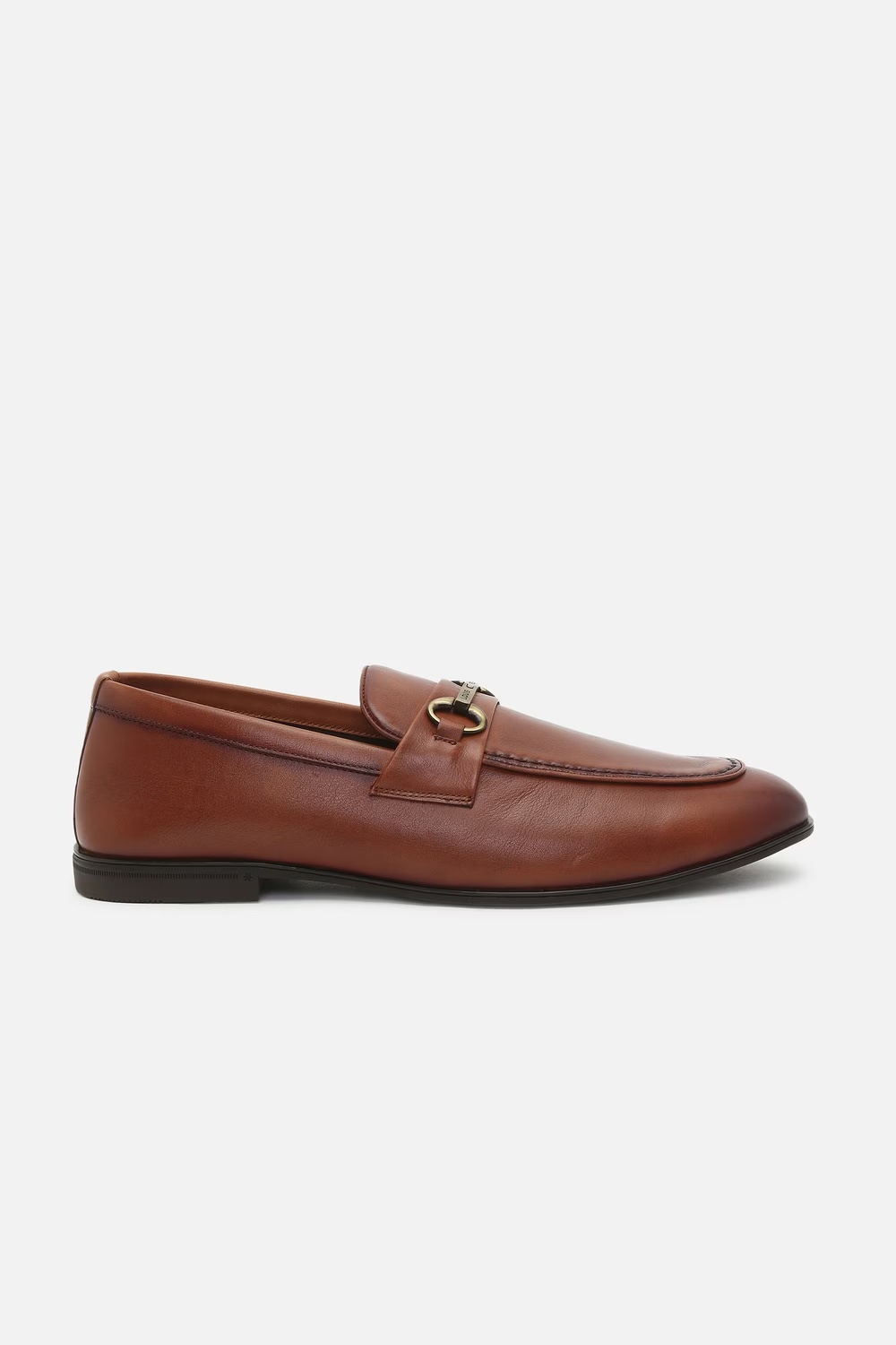 Men Brown Slip Ons-Brown
