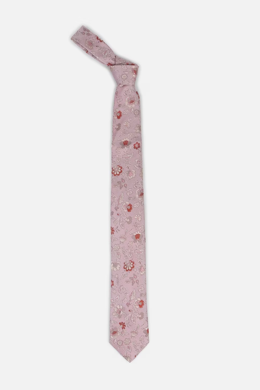 Men Pink Embroidered Tie-Pink