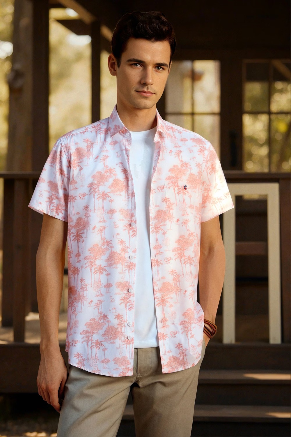Men White Print Half Sleeves Casual Shirt-White 1 48750-men-white-print-half-sleeves-casual-shirt-white-1.jpg