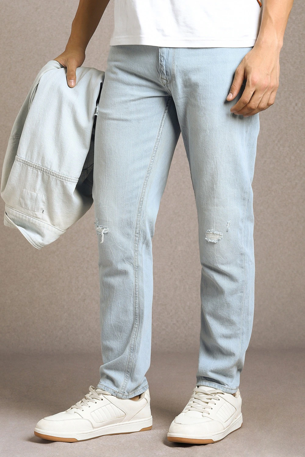 Men Light Blue Light Smart Fit Jeans-Light Blue