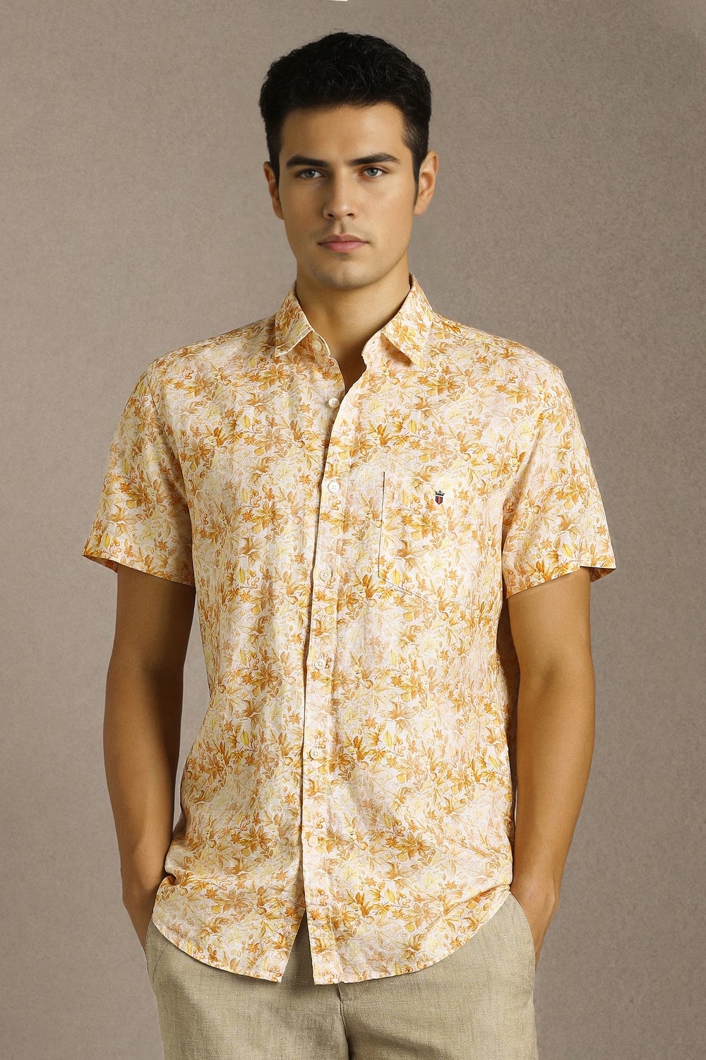 Men Yellow Print Half Sleeves Casual Shirt-Yellow 1 48978-men-yellow-print-half-sleeves-casual-shirt-yellow-1.jpg