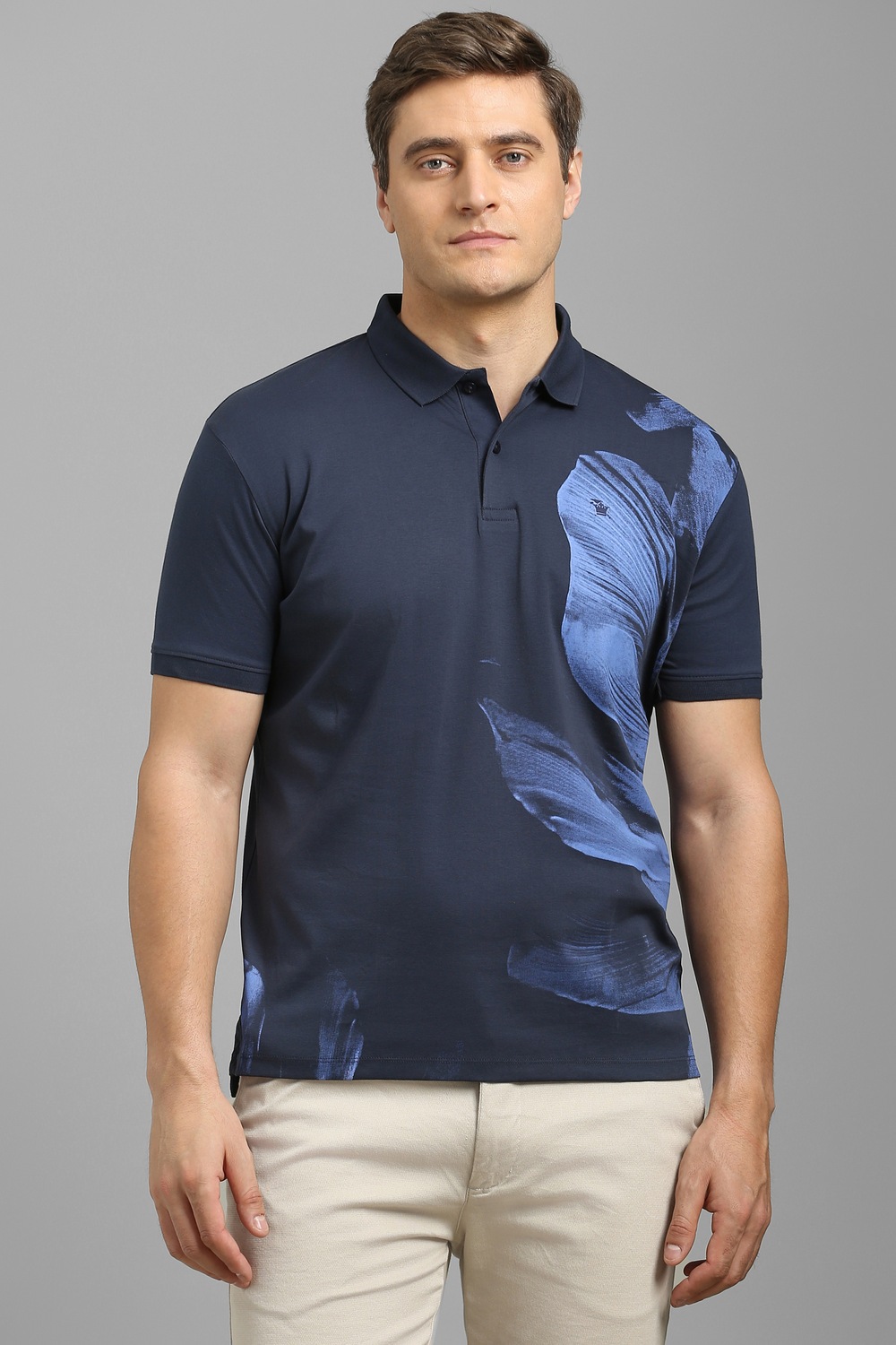 Men Navy Print Polo Neck T-shirt-Navy 17 49167-men-navy-print-polo-neck-t-shirt-navy-1.jpg