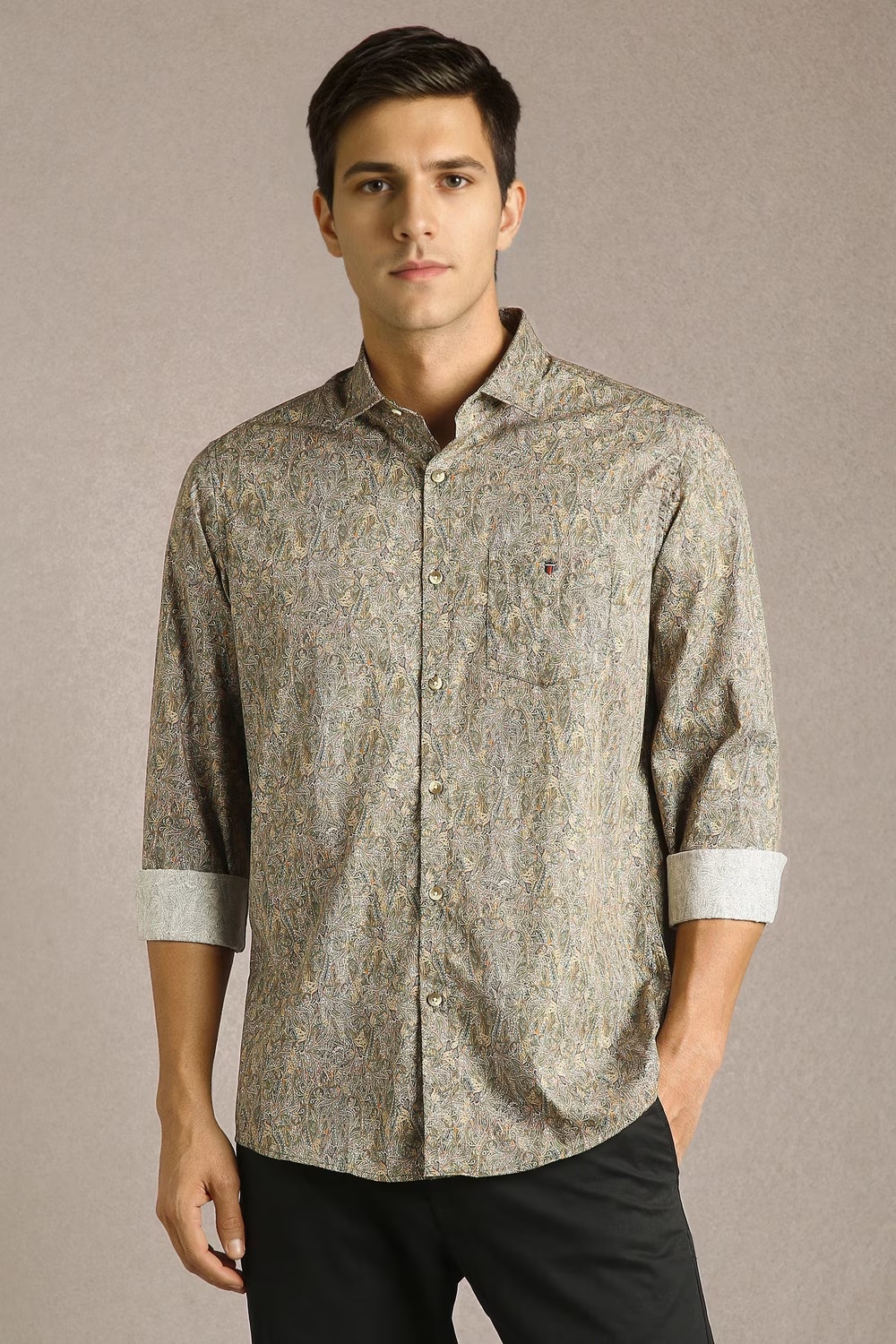 Men Multi Print Full Sleeves Casual Shirt-Multi