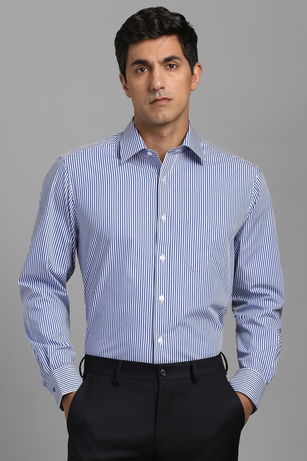 Men Blue Stripe Full Sleeves Formal Shirt-Blue 1 50358-men-blue-stripe-full-sleeves-formal-shirt-blue-1.jpg