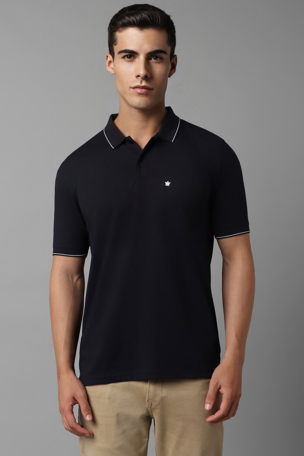 Men Black Solid Polo Neck T-shirt-Black 1 50566-men-black-solid-polo-neck-t-shirt-black-1.jpg