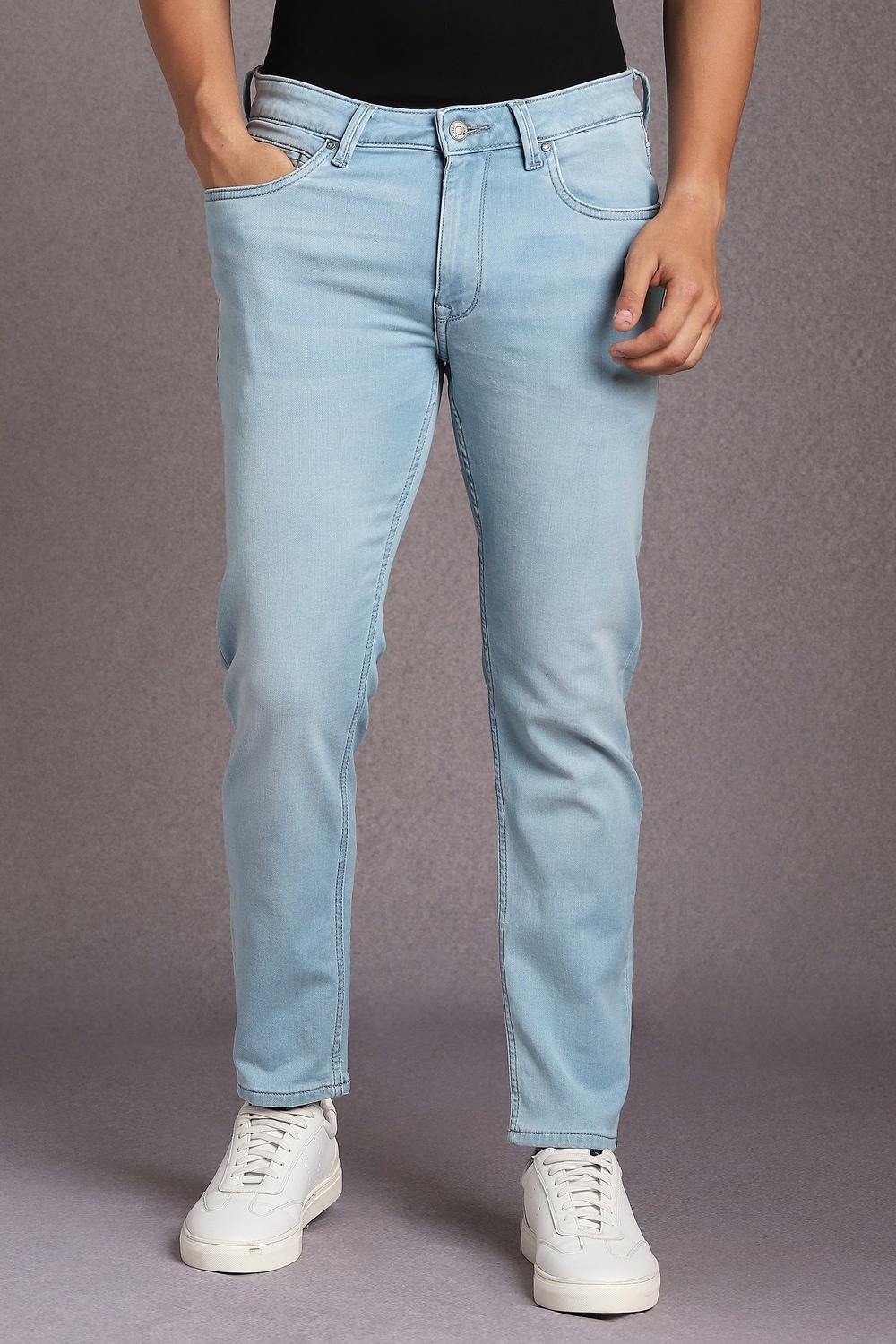 Men Light Blue Light Smart Fit Jeans-Light Blue