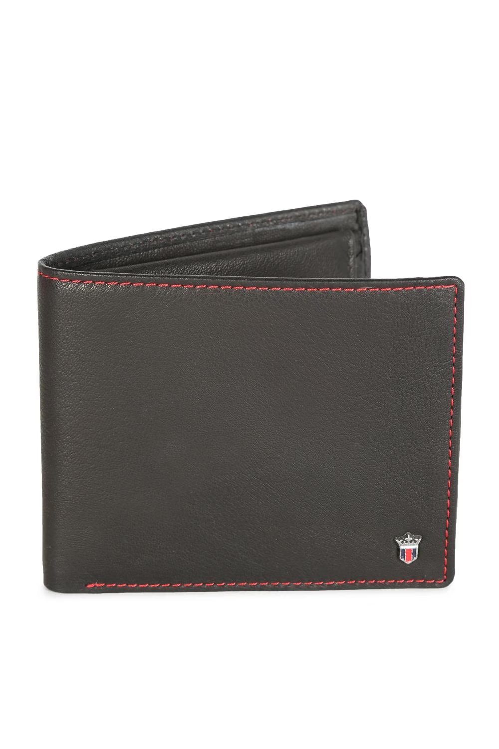 Men Solid Black Leather Bifold Wallet With Stitch Detail-Black 1 51397-men-solid-black-leather-bifold-wallet-with-stitch-detail-black-1.jpg